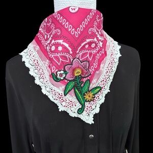 Scarf Boho OOAK Fabric Choker Shabby Chic Necklace Collar Handmade Fiber Art NEW